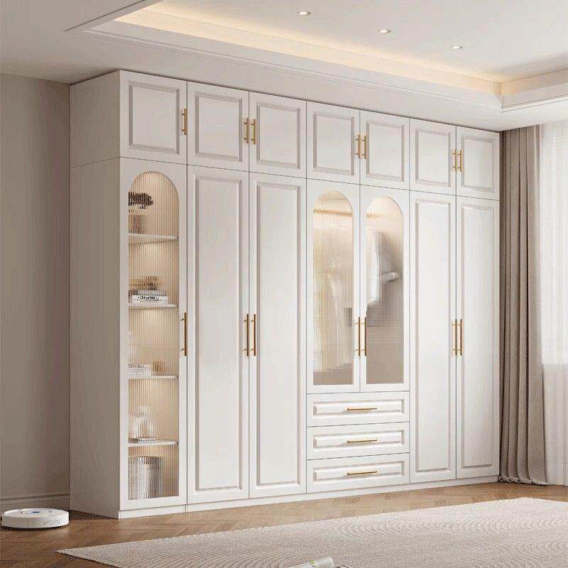 Yla轻法式衣柜家用卧室小户型现代简约经济型柜子美式奶油风实木