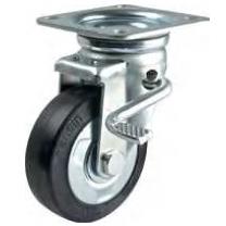 J-CPJ02-D100-RA 4寸橡胶五金边刹轮 YHD原装脚轮