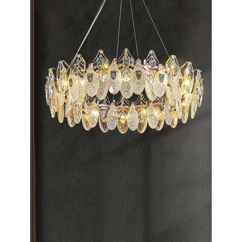 法式轻奢客厅吊灯后现代水晶贝壳卧室灯意式简约高档餐厅灯具