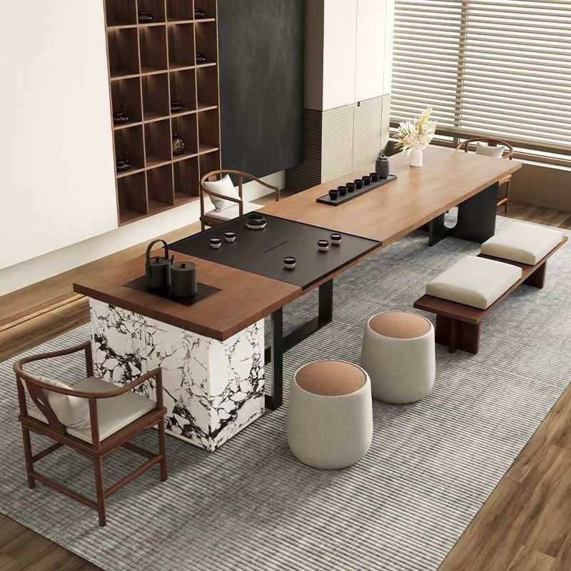 现代中式简约实木岛台桌椅茶台组合家用客厅办公室大板新款高级,模玩/动漫/周边/娃圈三坑/桌游,模型制作工具/辅料耗材,淘宝优惠券,粉丝福利购,淘宝优惠卷