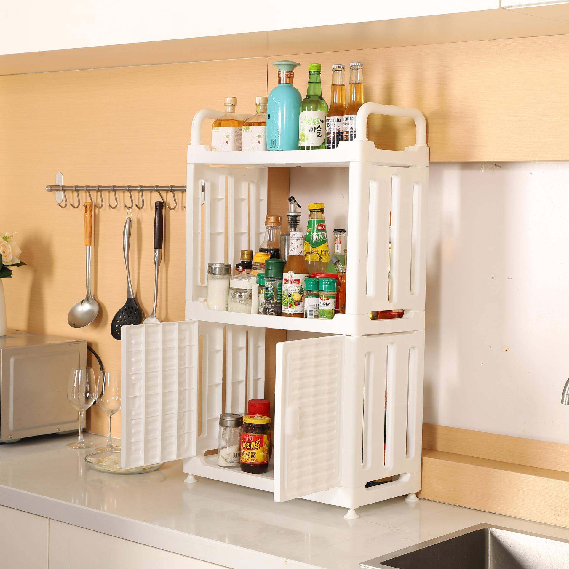 可折叠收纳柜家用厨房收纳柜调料粉酱油瓶置物架双门厨房收纳柜子,鲜花速递/花卉仿真/绿植园艺,其它园艺用品,淘宝优惠券,粉丝福利购,淘宝优惠卷