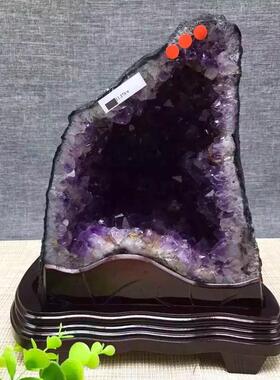 紫晶洞聚宝盆摆件家居巴西紫水晶消磁摆件办公室风水