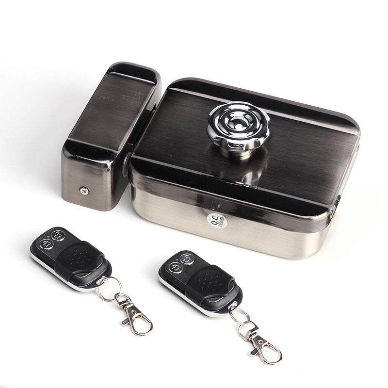 免打孔门锁隐形门无损安装智能锁室内门电子遥控免开孔房门木门