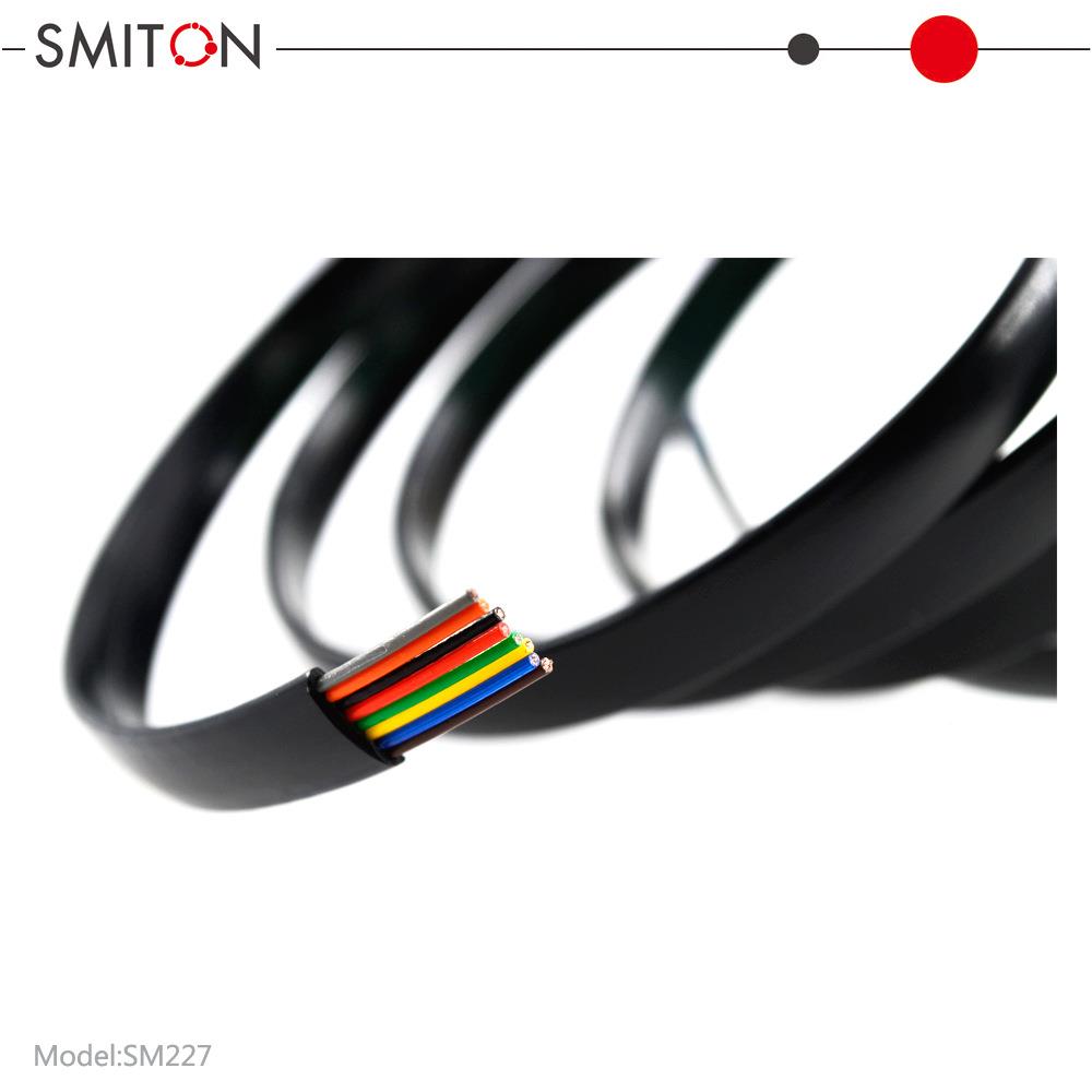 28AWG30AWG连接延长8C线扁平多股电话线黑色耐脏pvc外被RJ45线材