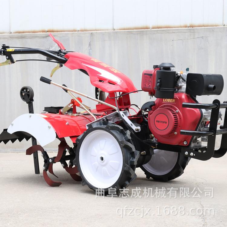 志成家用小型手扶式汽油微耕机大马力四驱自走式旋耕机动力足