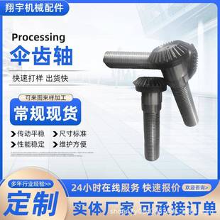 非标加工锥形伞齿轴直齿螺旋伞齿轴齿轮直齿轮轴锥形齿轮多规格