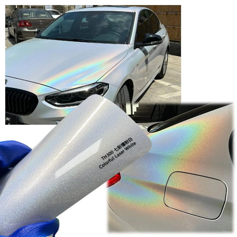 汽车TPU改色膜七彩镭射白汽车漆面保护膜车身膜改色膜全车膜