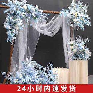 婚礼布置花排婚礼地排花装 饰摆件婚庆用品T台路引花舞台背景挂花