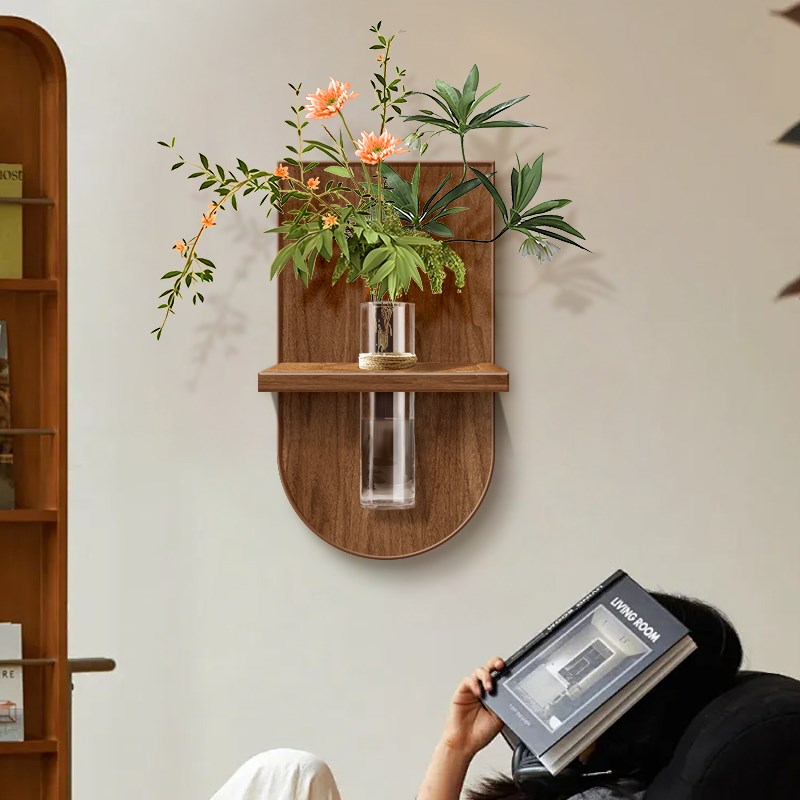 客厅水培绿植装饰画创意复古壁灯立体发光挂画餐厅高级感灯画壁画图片