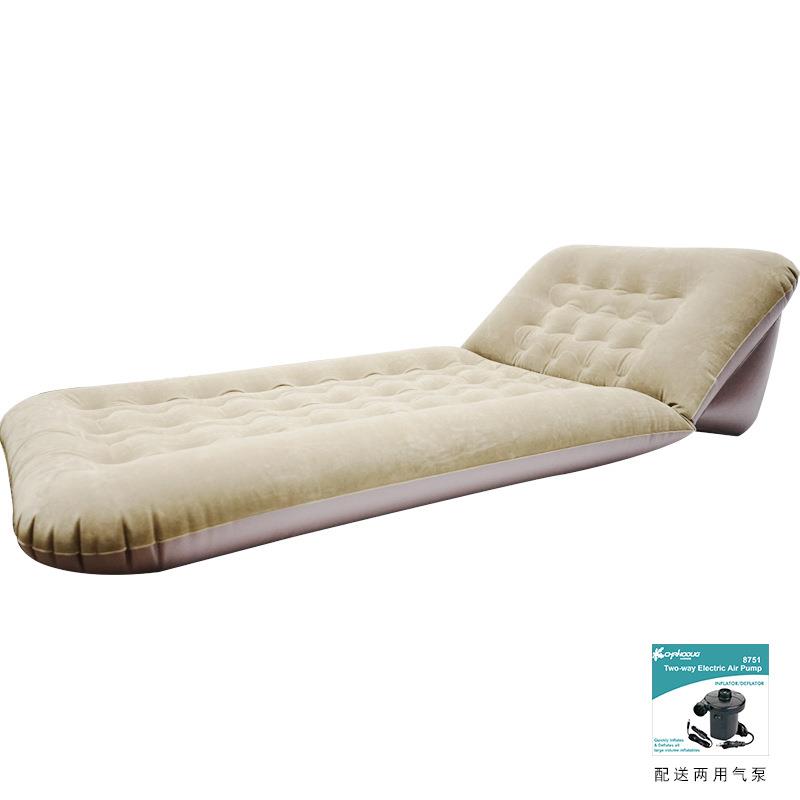 户外野营防潮单人便携植绒充气床室内懒人调节多用含泵沙发床