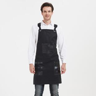 16安过干蜡帆布蜡布围裙柴火袋户外用品围裙复古热转印logo