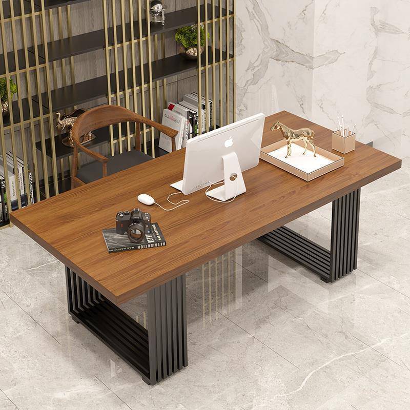 现代简约家用实木办公桌卧室书房单人简易工作台创意台式电脑桌