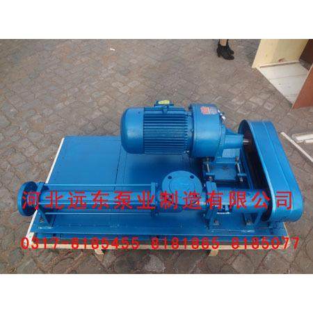 高粘度抽料泵用G40-2V-W112单螺杆泵配YCJ80-4KW压力1.2Mpa