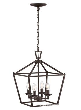 ebay爆款美式复古工业风创意个性黑色金属笼子客厅吊灯