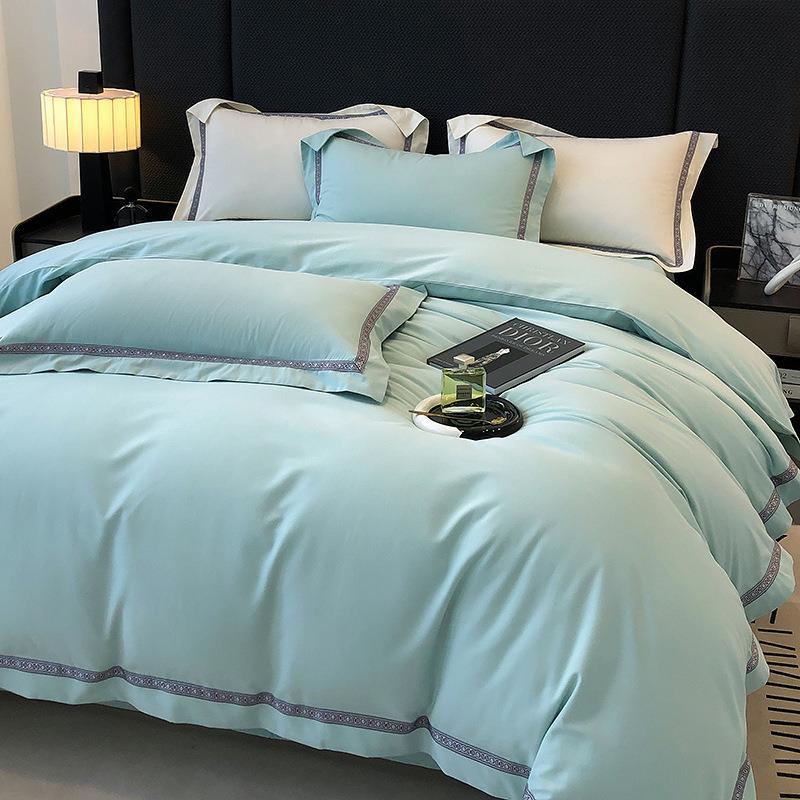 秋冬高级A类加厚长绒棉磨毛四件套轻奢全棉纯棉保暖被套床单床品