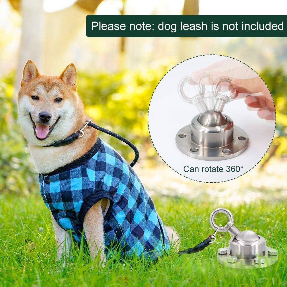 【折扣价】亚马逊不锈钢拴狗桩中大型犬狗狗牵引绳地桩拴狗绳防挣