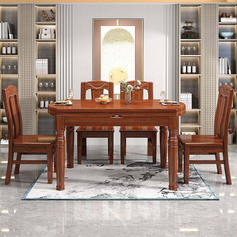 【折扣价】新中式胡桃木实木餐桌椅组合现代简约加厚可伸缩家用吃,鲜花速递/花卉仿真/绿植园艺,其它园艺用品,淘宝优惠券,粉丝福利购,淘宝优惠卷