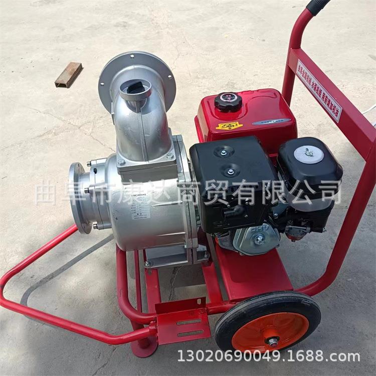 小型汽油抽水泵浇地排水高压泵抗旱带喷枪卷帘盘3寸4寸水泵