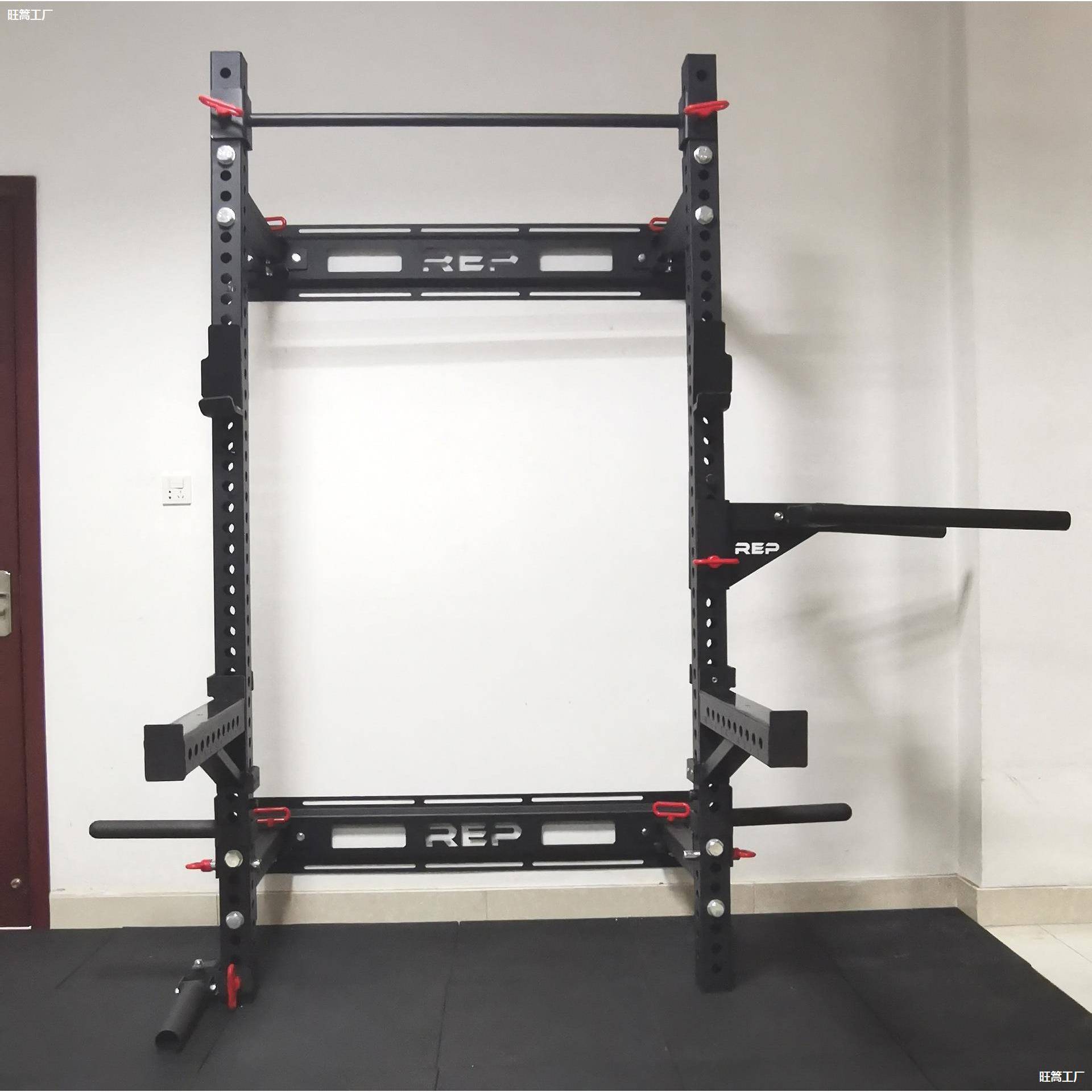 商用靠墙折叠深蹲架卧推架引体向上双杠（壁厚M）