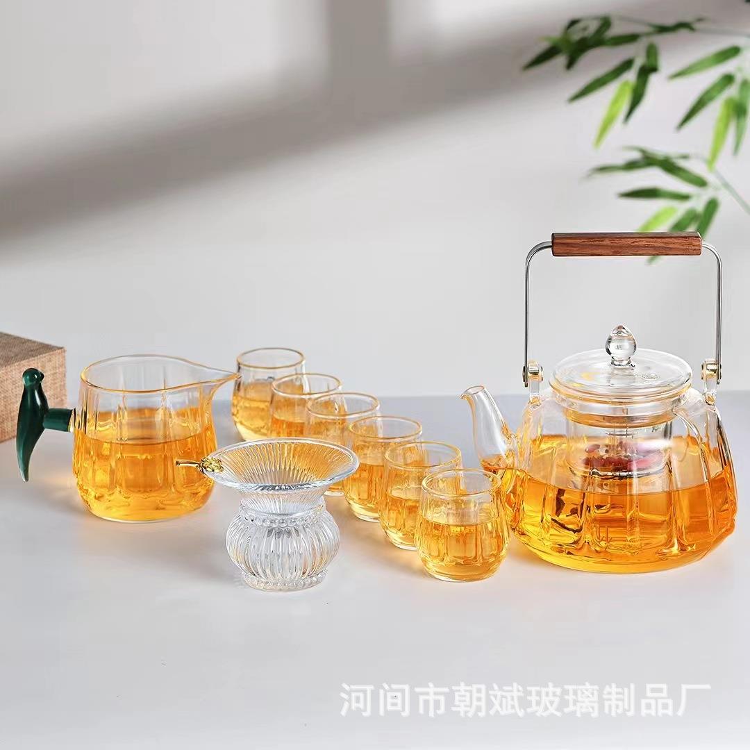 耐高温玻璃茶壶加厚套装茶具提梁泡茶壶家用过滤冲茶器煮水壶
