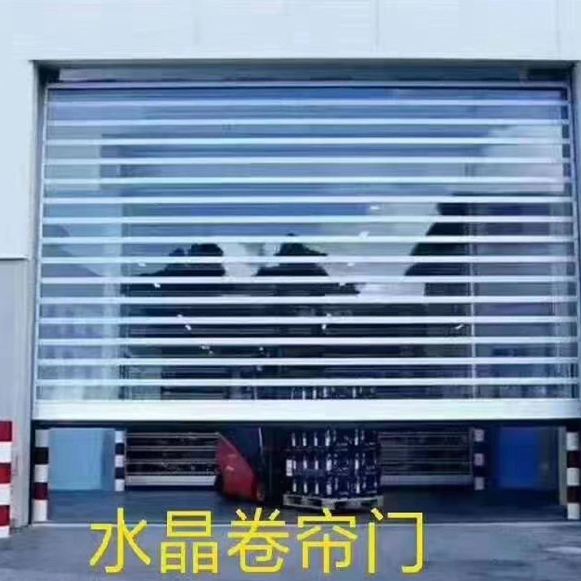 湖北武汉生产铝合金水晶门折叠门卷闸门电动遥控商铺门