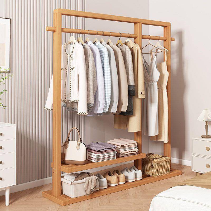 衣帽架落地卧室挂衣架可移动新中式家用室内网红晾衣服架简约现代