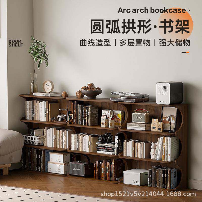 家用落地靠墙书架办公室文件资料收纳置物架子幼儿园读书角绘本架