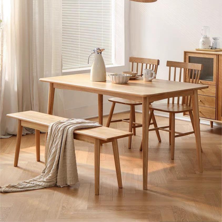 樱桃木简约现代实木餐凳日式家用床尾凳客厅时尚长条矮凳