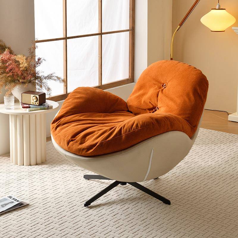 北欧时尚旋转单人沙发椅设计师小户型客厅阳台家用休闲懒人蛋壳椅
