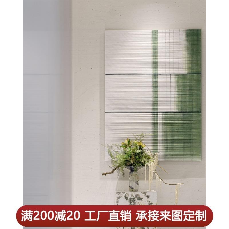 手工拉线艺术手绘抽象油画客厅卧室装饰画创意现代样板间高级挂画