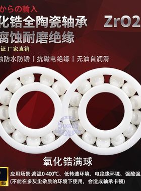 氧化锆 50661全61807 无油轴承 耐高温8 0861 06161 8980ZC陶瓷8