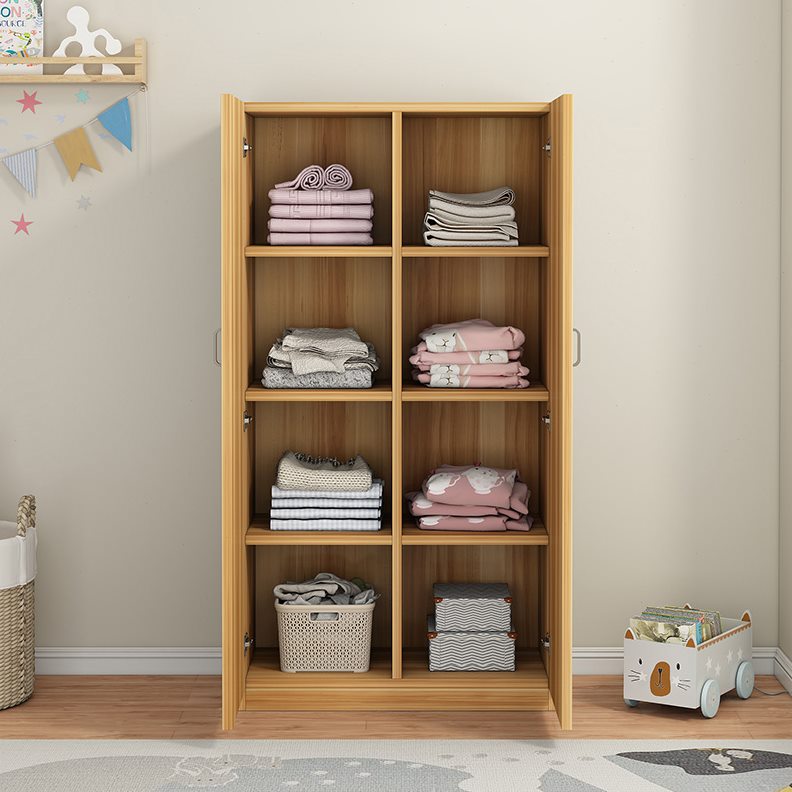 柜收纳柜木质多层多功能储物柜儿童衣柜卧室小型家用衣橱简易格子