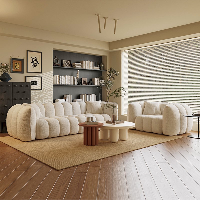 南瓜沙发现代简约小户型客厅单人休闲沙发网红设计师复古布艺沙发