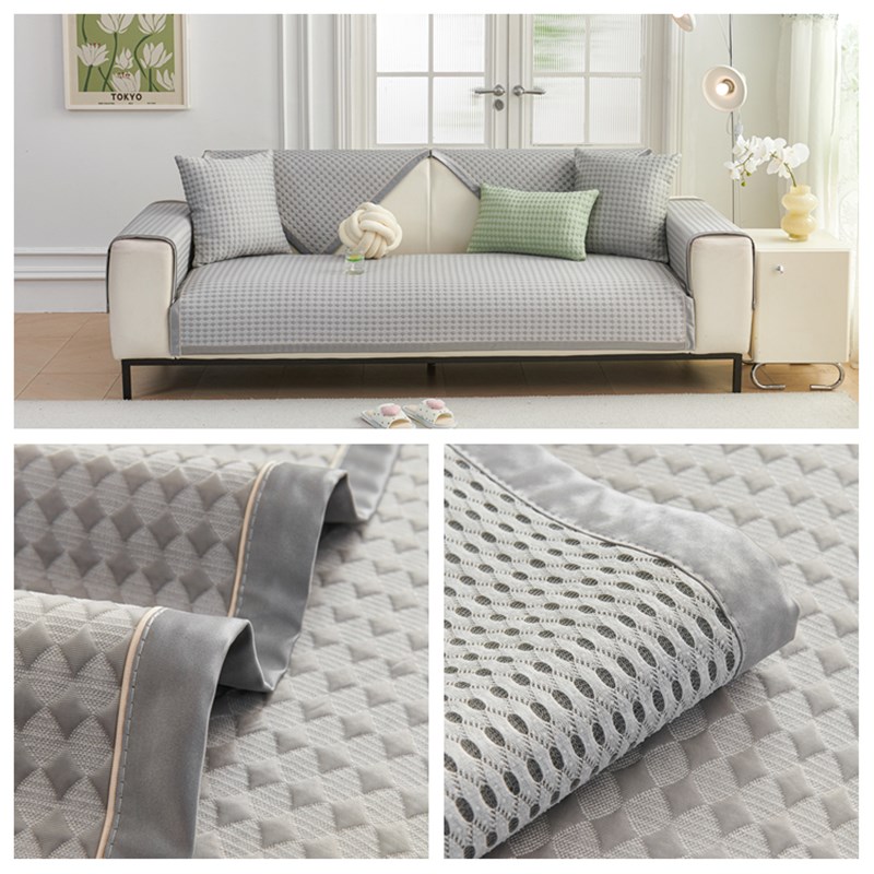 按摩凉豆豆冰丝沙发垫夏季凉席坐垫防滑沙发套罩2025新款夏天盖布
