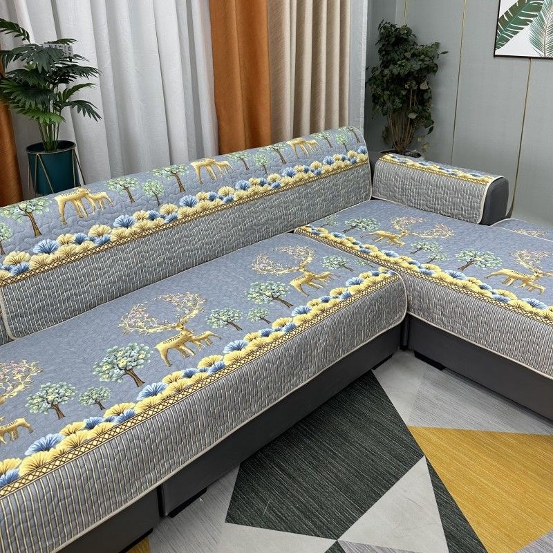 三人位加贵妃沙发垫适合皮的三座一秋冬高级感四人座直排防滑轻奢