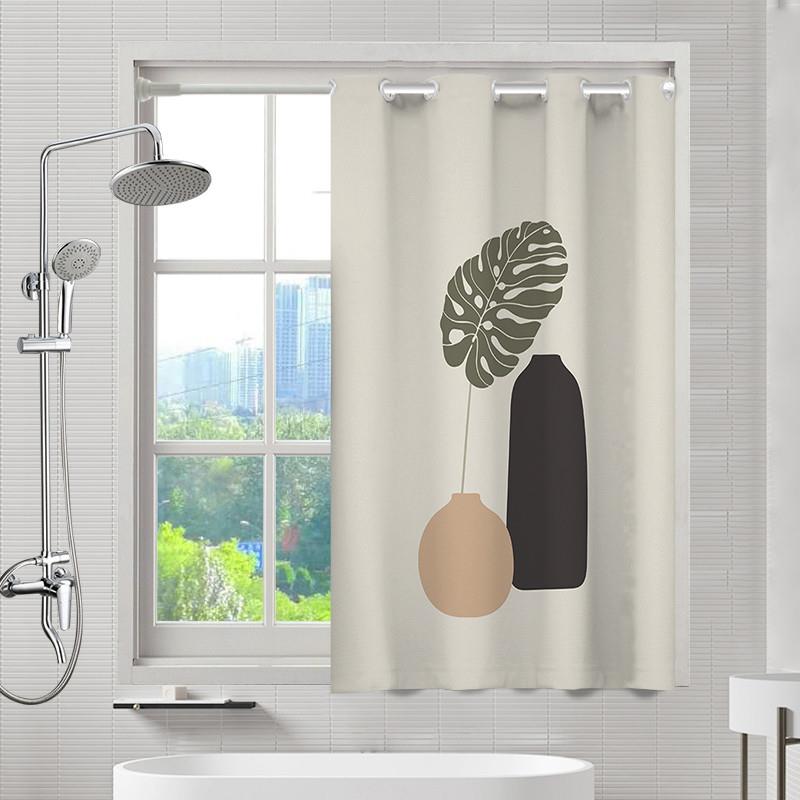 卫生间窗帘免打孔浴室厕所专用小窗户防水防走光隐私遮挡挂帘子