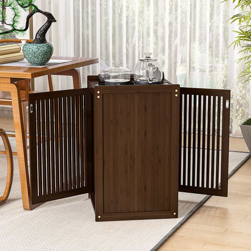 移动茶水柜家用茶台小型茶桌边柜沙发边几烧水壶一体非实木泡茶车