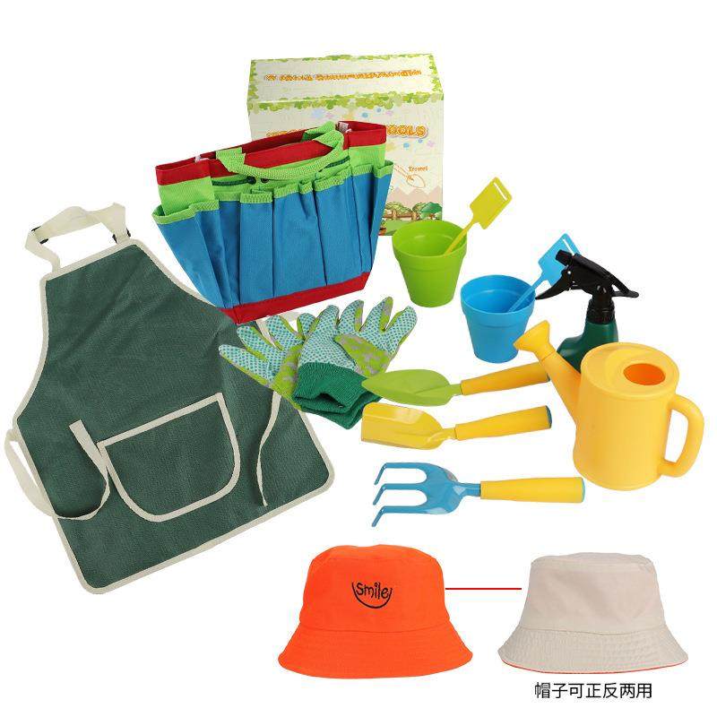 儿童园艺工具套装花园种植铲子耙子赶海园林围裙工具包种菜三件套,纺织面料/辅料/配套,纺织机械配件,淘宝优惠券,粉丝福利购,淘宝优惠卷