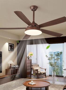 美式简约吊扇灯现代复古电扇灯客厅餐厅风扇灯loft工业风吊灯LED