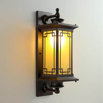 欧式园林别墅壁灯太阳能门庭围墙古铜壁灯乡村民宿户外LED壁灯