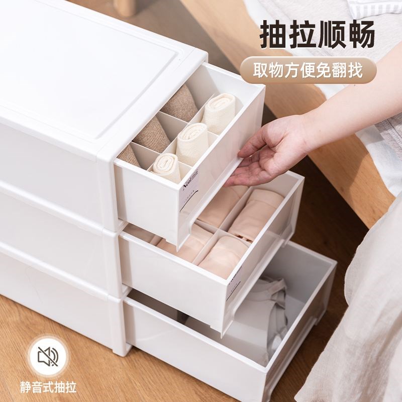 内衣收纳盒抽屉式家用内裤袜子收纳神器衣服整理箱衣柜分格三合一