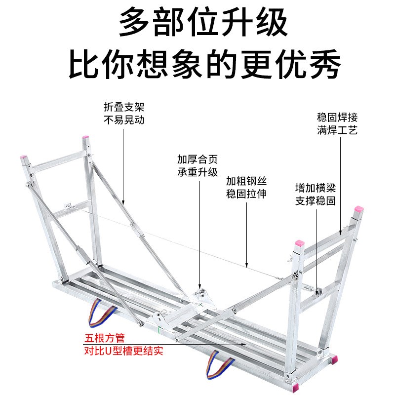 马凳加厚折叠升降脚手架施工凳室内工地刮腻子马登多功能装修平台