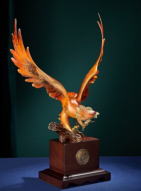 全铜老鹰摆件大展鸿图工艺品客厅高档装饰品办公室公司开业礼品