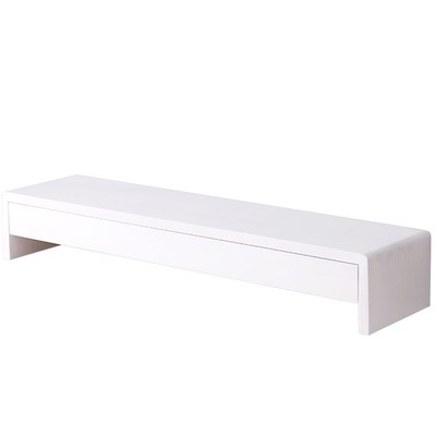 5ZV7实木电脑显示器增高架加长桌面台式垫屏书桌办公桌白色抽