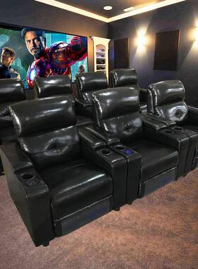 工厂头等多功能舱沙发头层真皮现代可躺单人VIP影院工程沙发