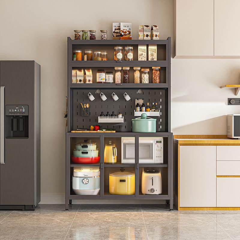 厨房多功能带门碗碟餐边柜多层微波炉烤箱置物柜防尘锅具收纳橱柜,机械设备,其他机械设备,淘宝优惠券,粉丝福利购,淘宝优惠卷