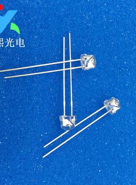 直插5MM长脚草帽白发紫色led灯珠二极管F5紫灯紫光