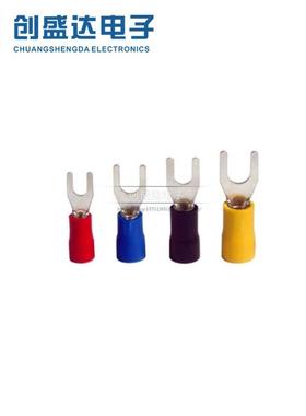 红色1000只SV2-4接线端子1.5平方Y型1-3U型线叉形端子叉子
