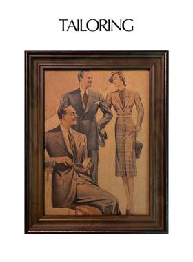 Oberon系列复古绅士正装英伦风装饰挂摆画店复古理发店样板房