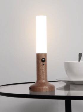 好棒升级款人体感应实木小夜灯led充电氛围灯感衣柜灯壁灯LED台灯